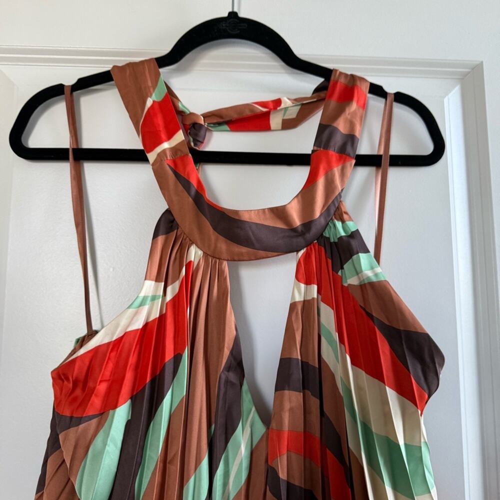 Hutch Halter Pleated Retro Swing Mini Dress - Picture 4 of 6